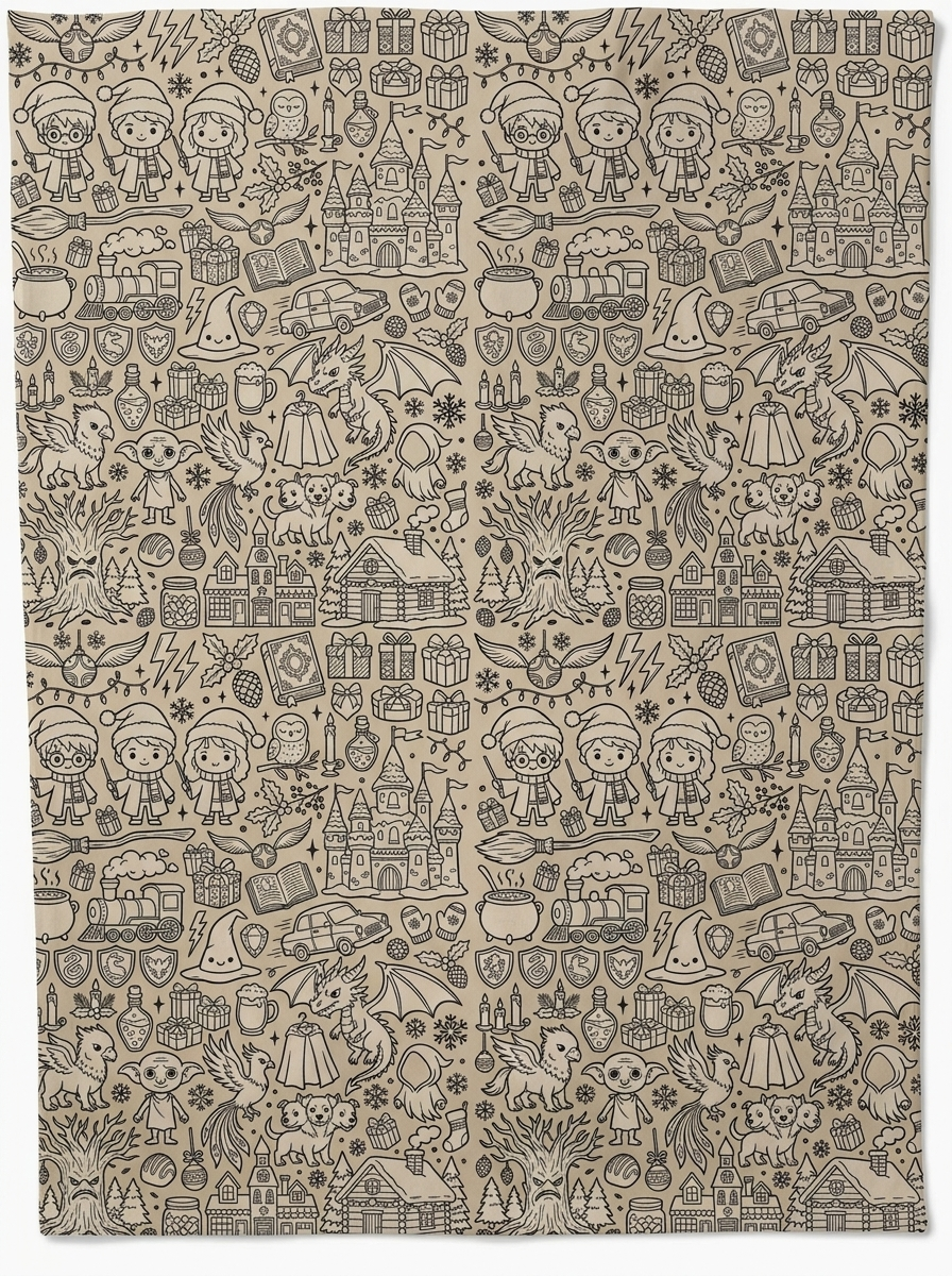 Wizard Coloring Blanket